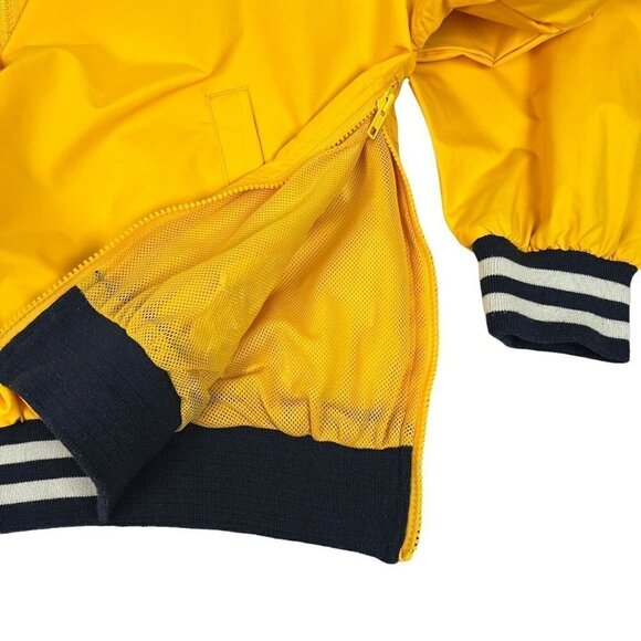 Munsingwear Mens 1/2 Zip Pullover Windbreaker Jacket Yellow Mesh Lined Medium - Picture 5 of 9